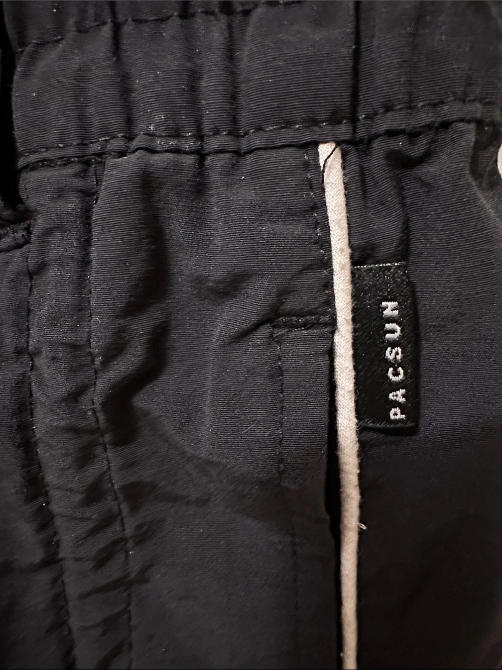 Men's Pacsun Black Track Pants with Side Stripe